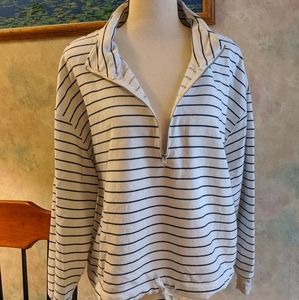 Old Navy French Terry Sweatshirt, White/Blue, (S)